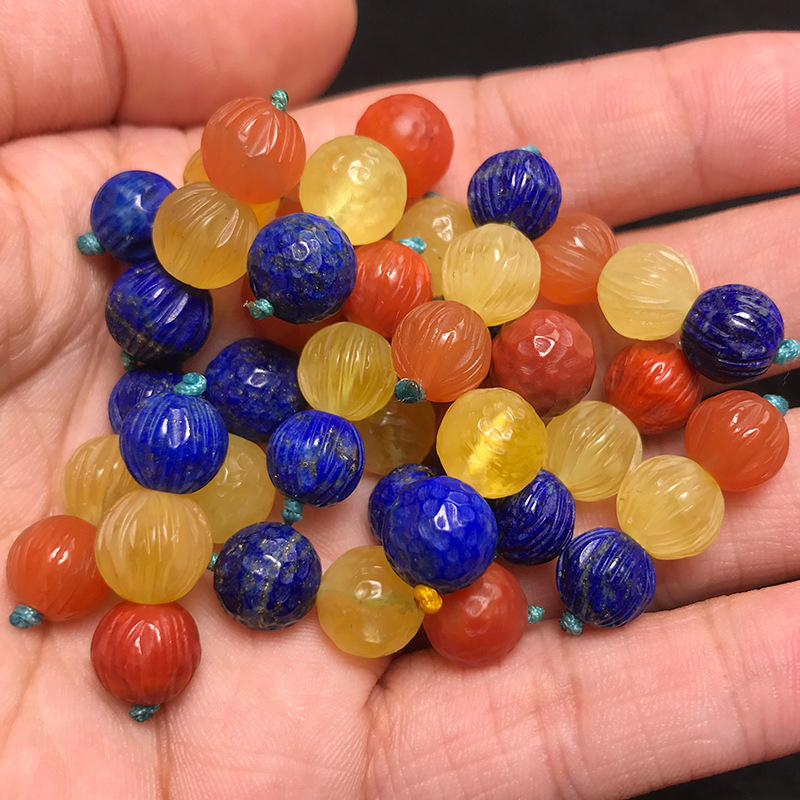 Természetes Déli Vörös Lapis Lazuli Méhviasz Gyöngyök, Szóró- és Távolító Gyöngyök, Bodhi DIY Kiegészítők