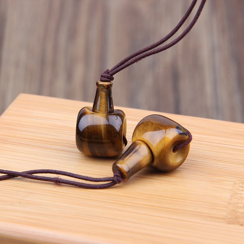 Sárga tigrisszem kő, háromszintes pagoda, Buddha fej gyöngyök DIY ékszerekhez