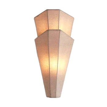 Lampa de perete din țesătură de in, formă diamant, pentru living și dormitor