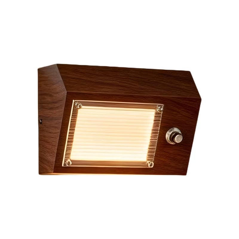 Lampa de perete în stil radio vintage, fără cabluri, pentru dormitor, Bauhaus