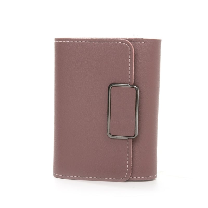 Portofel pentru femei, mic, design minimalist cu model pătrat, stil coreean