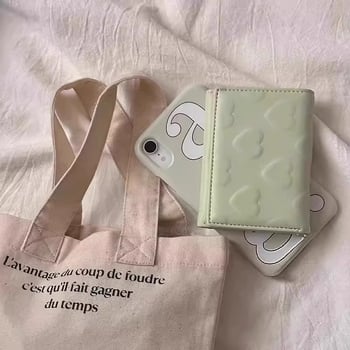 Portofel de femei în stil coreean, format scurt, cu mai multe compartimente pentru carduri, compact și de înaltă calitate.