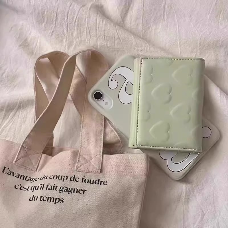 Portofel de femei în stil coreean, format scurt, cu mai multe compartimente pentru carduri, compact și de înaltă calitate.