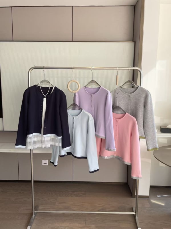 Patchwork kardigán baseball dzseki, női elegáns mindennapi stílus, koreai niche márka, 25 ősz