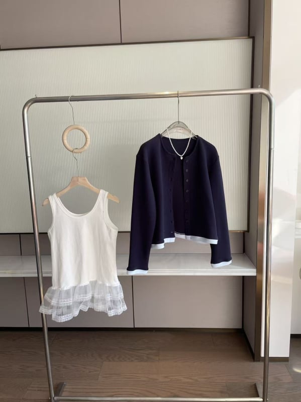 Patchwork kardigán baseball dzseki, női elegáns mindennapi stílus, koreai niche márka, 25 ősz