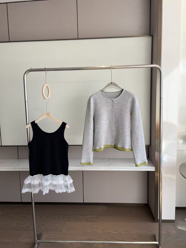 Patchwork kardigán baseball dzseki, női elegáns mindennapi stílus, koreai niche márka, 25 ősz