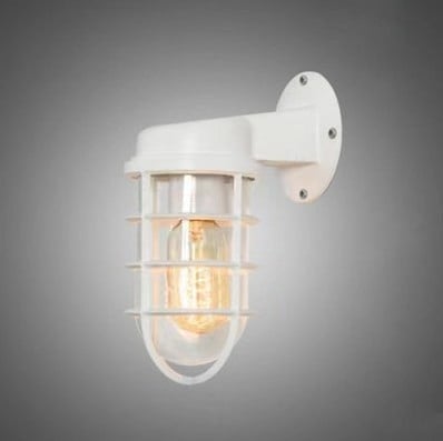 Lampa de perete loft industrial, stil vintage american, impermeabilă pentru exterior, design cu cușcă din fier, pentru baruri și cafenele