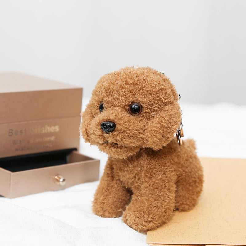 Γλυκό λούτρινο σκυλάκι Teddy – κρεμαστό για σακίδιο