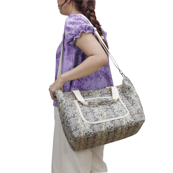 Geantă pentru mamă cu imprimeu floral retro, geantă tote spațioasă, curea de umăr reglabilă pentru mamă și bebeluș