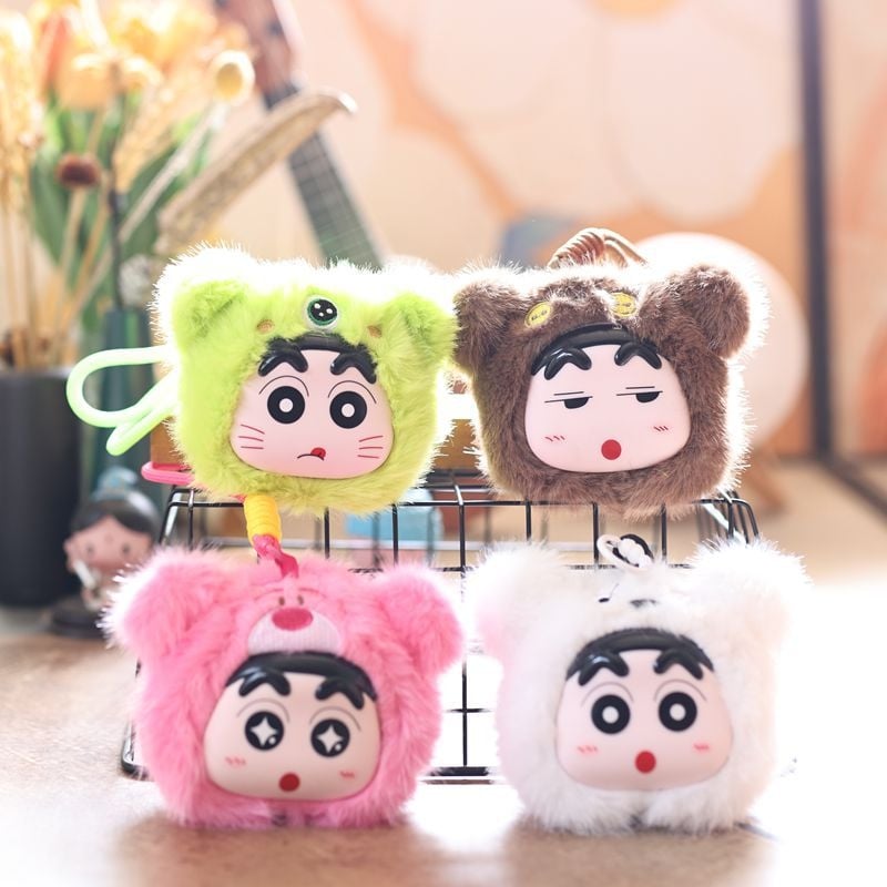 Χαριτωμένο plush κρεμαστό Crayon Shin-Chan από βινύλιο, διακοσμητικό για τσάντα και μπρελόκ