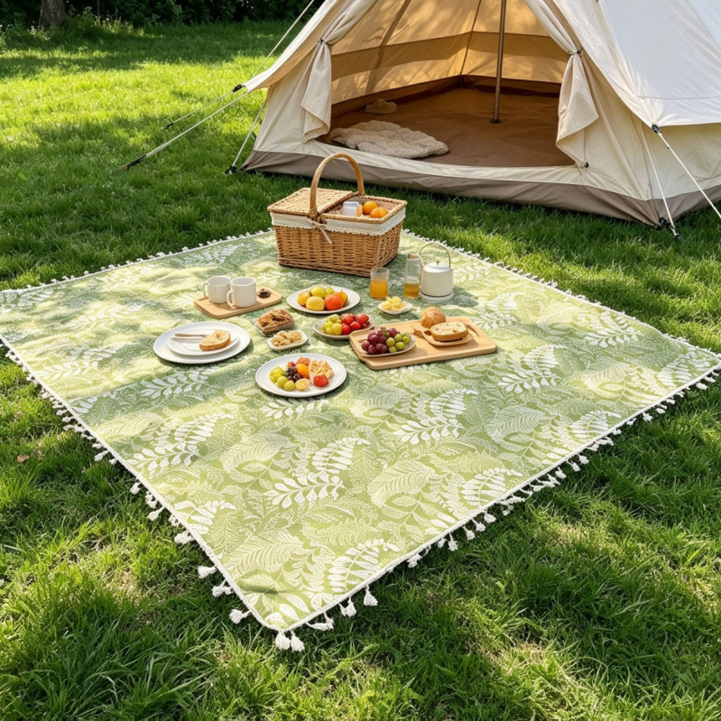 Kültéri piknik matrac, nedvességálló, vastag anyagból, kempingezéshez és otthoni használatra