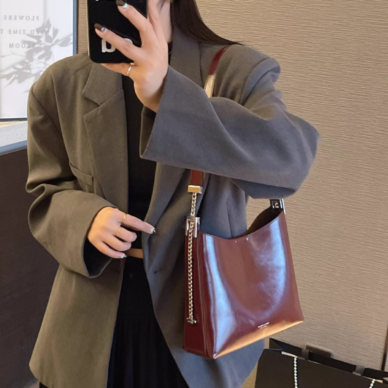 Geantă tote din piele tratată cu ulei- Ceară pentru femei, model 2026, versatilă, peste umăr sau crossbody