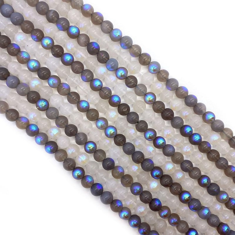 Természetes kőből készült imitat labradorit holdkő gyöngyök, 6-10mm, DIY ékszerekhez