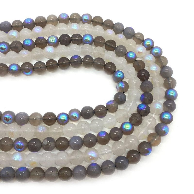 Természetes kőből készült imitat labradorit holdkő gyöngyök, 6-10mm, DIY ékszerekhez