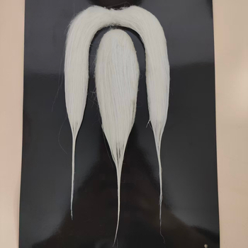 Halloween zabava: lažna brada, 22 cm, muški model, crno-bijela, rekvizit za šminku i kostim