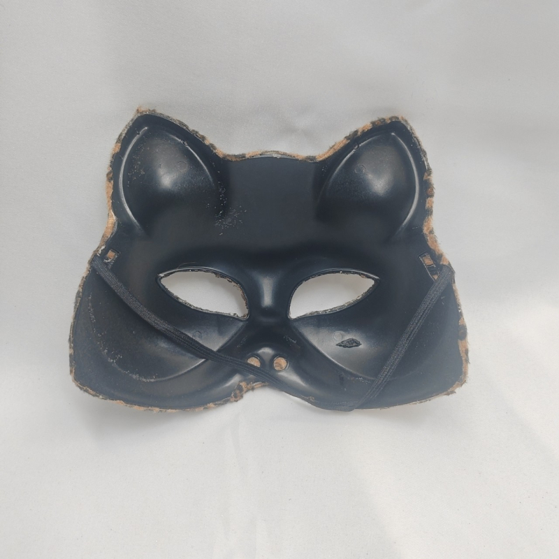 Maska mačky s leopardím vzorom, rekvizita do polovice tváre na maškarný ples a Halloween