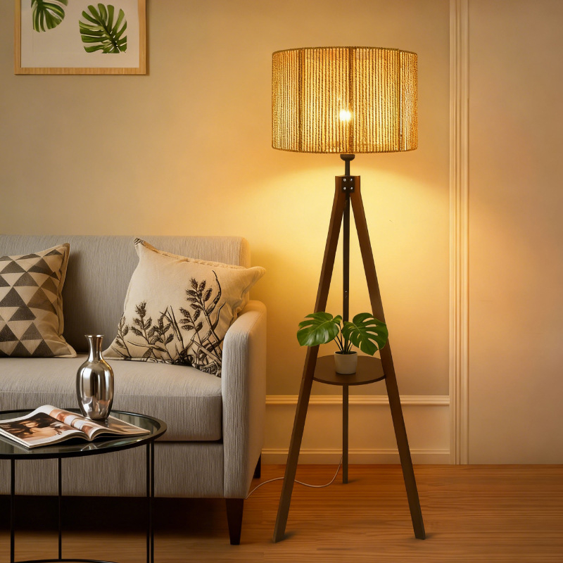 Závesná lampa s retro ratanovým tienidlom do obývačky, jedálne a pracovne s dizajnom inšpirovaným tatami