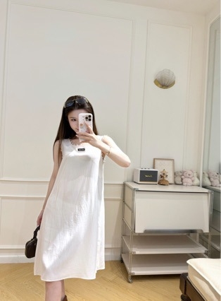 M's Nanyou Haute Couture 2026 Fehér ujjatlan ruha