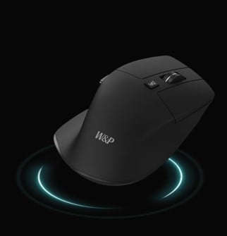 Безжична Bluetooth мишка W&P - безшумна ергономична, подходяща за офис употреба, лаптопи и персонализирани подаръци