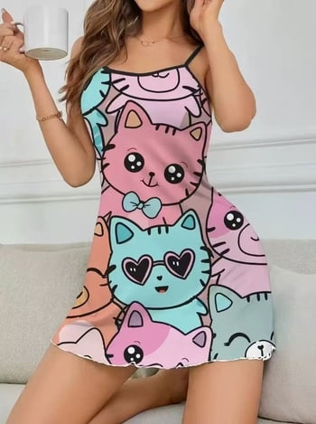 Pijamale, cămăși de noapte, camisole, ținute casual pentru femei, cu imprimeu de vacă, noi, la modă, în comerțul exterior transfrontalier european și american.