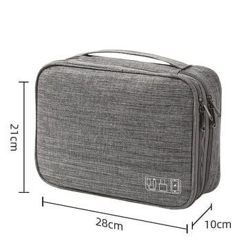 Digitalne torbe za pohranu, na zalihi, s tiskom logotipa, troslojne torbe velikog kapaciteta, višenamjenski punjač, power bank i torba za slušalice