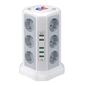 Priză verticală, standard european transfrontalier, tip turn desktop multifuncțional, standard german, standard coreean, USB de export