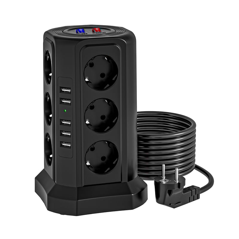 Priză verticală, standard european transfrontalier, tip turn desktop multifuncțional, standard german, standard coreean, USB de export