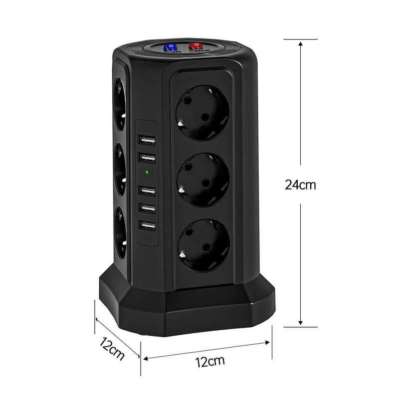Priză verticală, standard european transfrontalier, tip turn desktop multifuncțional, standard german, standard coreean, USB de export