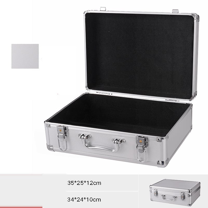 Cutie de scule DIY, cutie din aliaj de aluminiu, cutie pentru echipamente și scule hardware, cutie de depozitare portabilă și sigură, geantă de zbor rezistentă la șocuri