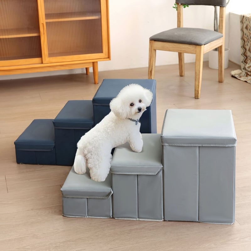 Scaun de scară din material textil tehnic, cel mai bine vândut, pentru pisici și câini, scară de cățărat pliabilă în trei secțiuni pentru animale de companie și pat pentru animale de companie
