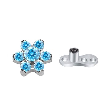piercing od nehrđajućeg čelika 1,6 mm, nakit, nokat, cirkonski implantat, piercing za nokte, opal, biserni implantat, baza, nokat