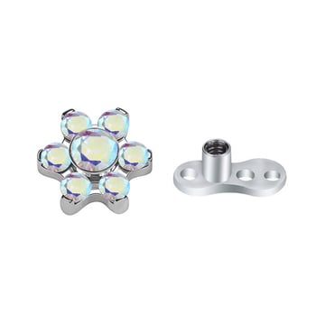 piercing od nehrđajućeg čelika 1,6 mm, nakit, nokat, cirkonski implantat, piercing za nokte, opal, biserni implantat, baza, nokat
