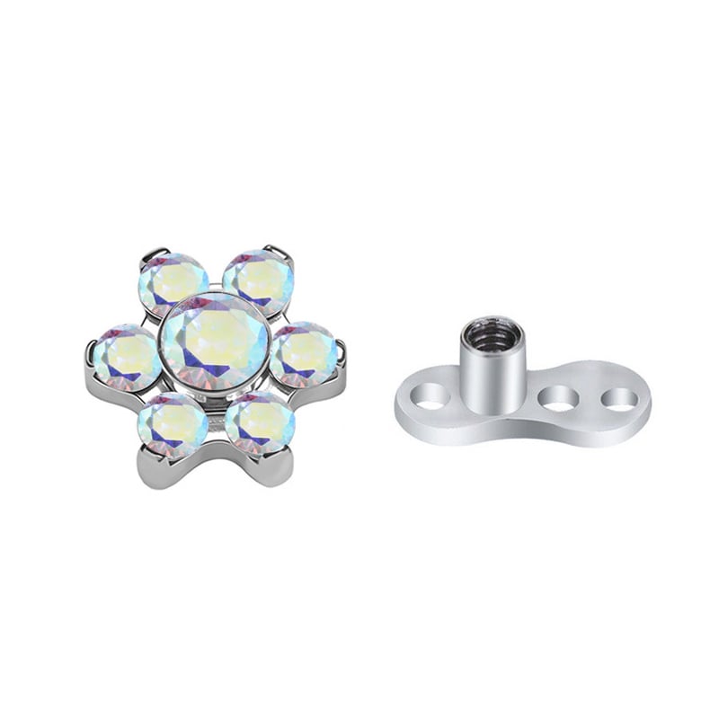 piercing od nehrđajućeg čelika 1,6 mm, nakit, nokat, cirkonski implantat, piercing za nokte, opal, biserni implantat, baza, nokat