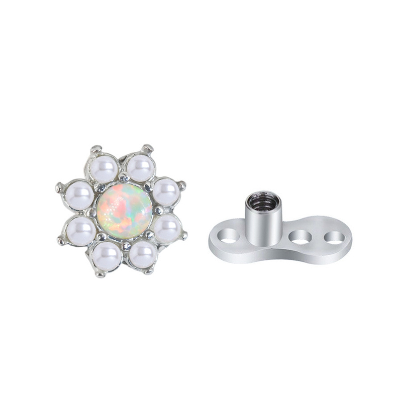 piercing od nehrđajućeg čelika 1,6 mm, nakit, nokat, cirkonski implantat, piercing za nokte, opal, biserni implantat, baza, nokat