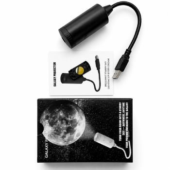 Δημοφιλείς λάμπες προβολής USB με αντικαταστάσιμο φύλλο αλουμινίου, συμπεριλαμβανομένων νυχτερινών φώτων πλανητών και φεγγαριών και ατμοσφαιρικών φώτων αυτοκινήτου