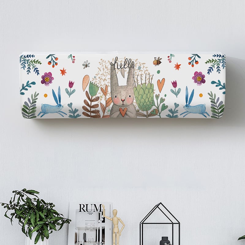 Husă elegantă pentru aparat de aer condiționat, montată pe perete, potrivită pentru living, dormitor, aparate de aer condiționat Midea, Gree și Haier; design modern și minimalist