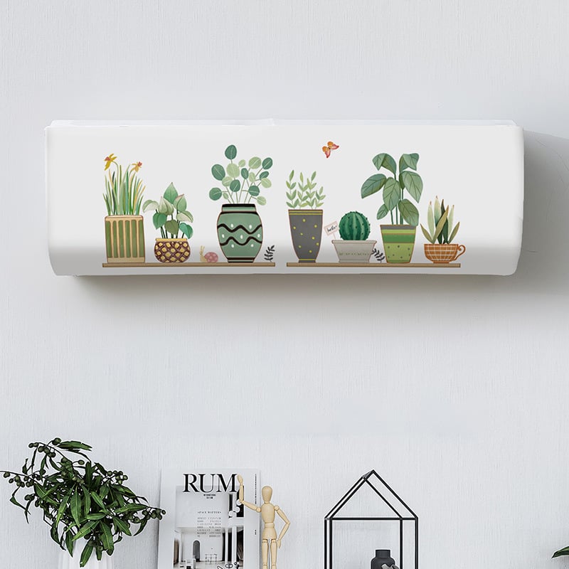 Husă elegantă pentru aparat de aer condiționat, montată pe perete, potrivită pentru living, dormitor, aparate de aer condiționat Midea, Gree și Haier; design modern și minimalist