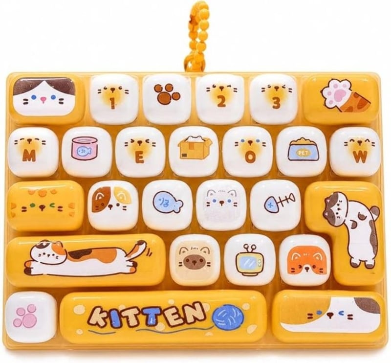 Играчка Клавиатура, Фиджет, Сензорна, Пластмасова, Жълт