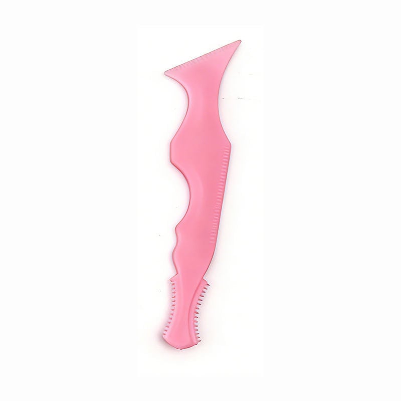 Unealtă de machiaj pentru ochi din silicon — aplicator multifuncțional pentru eyeliner și mascara, cu pieptene pentru gene