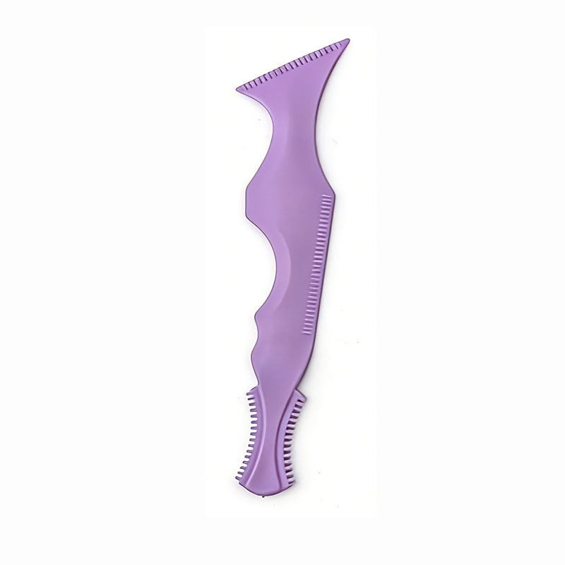 Unealtă de machiaj pentru ochi din silicon — aplicator multifuncțional pentru eyeliner și mascara, cu pieptene pentru gene