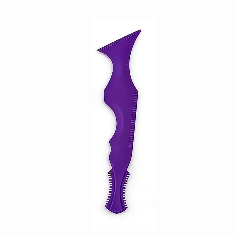 Unealtă de machiaj pentru ochi din silicon — aplicator multifuncțional pentru eyeliner și mascara, cu pieptene pentru gene