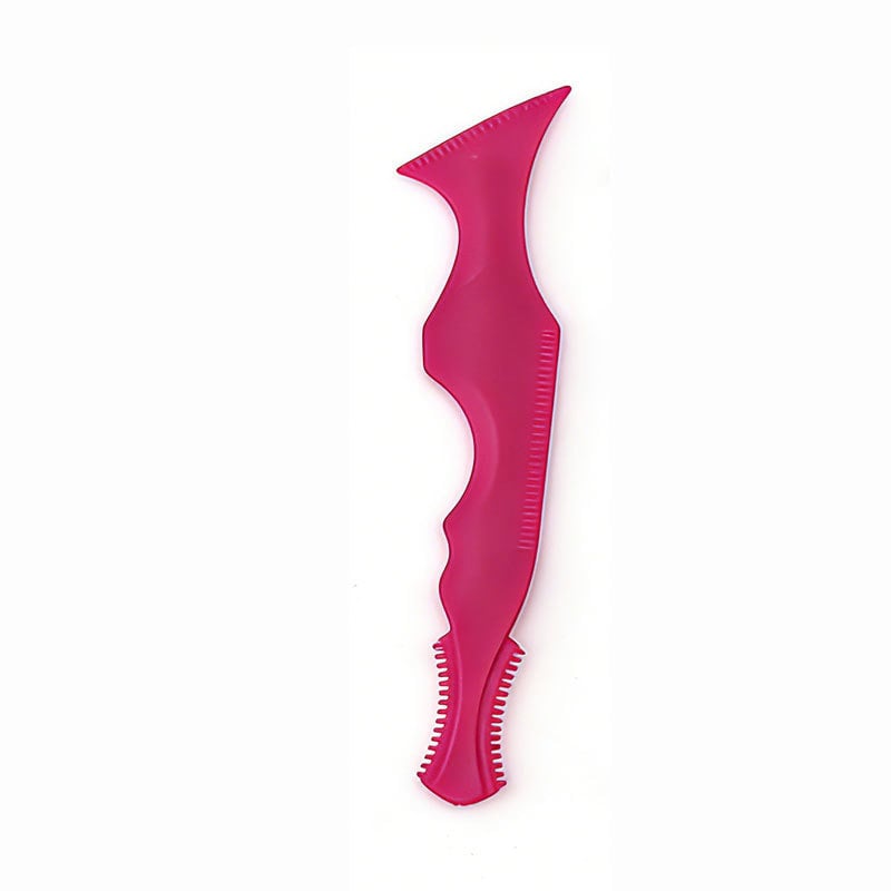 Unealtă de machiaj pentru ochi din silicon — aplicator multifuncțional pentru eyeliner și mascara, cu pieptene pentru gene