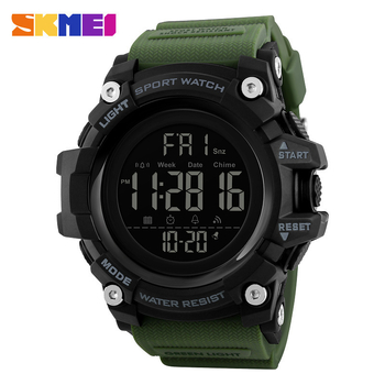 SKMEI Time Beauty Férfiaknak, outdoor sport elektronikus karóra, multifunkcionális, vízálló, ütésálló, PU-szíj