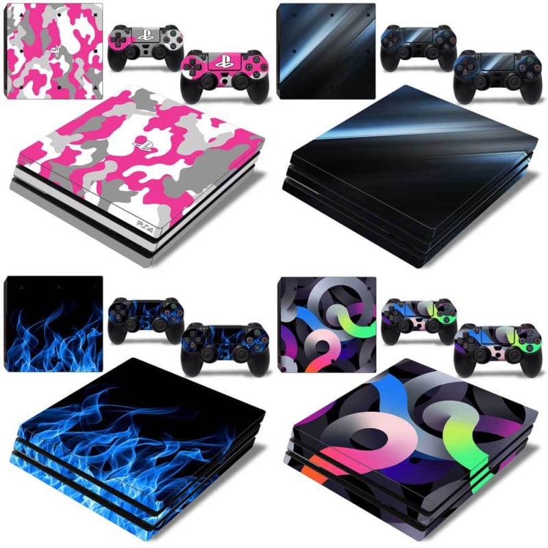 PS4 Pro kompletne naljepnice za kućište s teksturnom temom, jednostavna primjena, bez ostatka ljepila