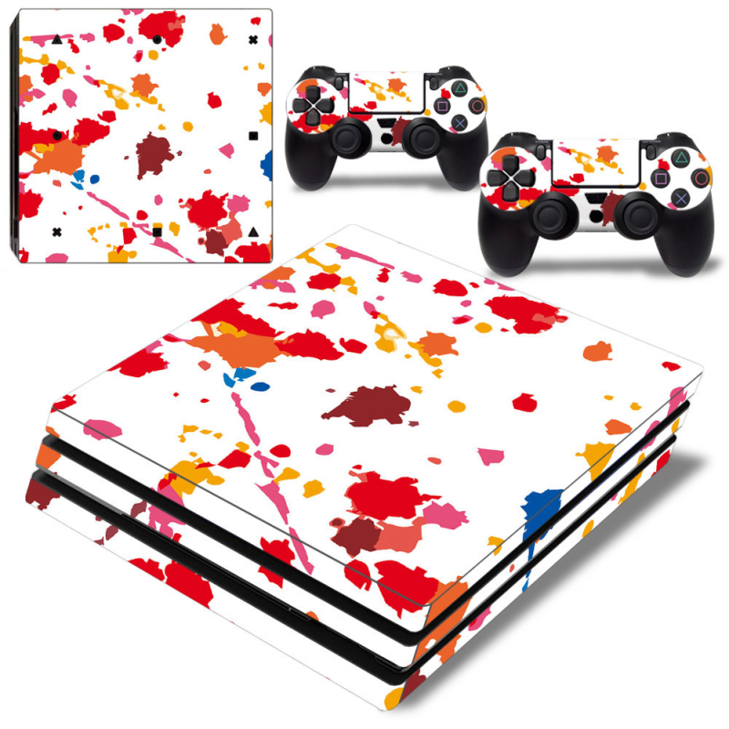 PS4 Pro kompletne naljepnice za kućište s teksturnom temom, jednostavna primjena, bez ostatka ljepila