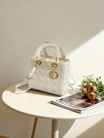 Geantă mică pătrată din PU, quilted, curea crossbody, stil urban pentru uz zilnic