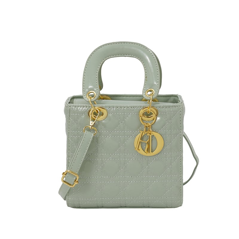 Geantă mică pătrată din PU, quilted, curea crossbody, stil urban pentru uz zilnic