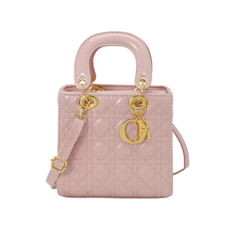 Geantă mică pătrată din PU, quilted, curea crossbody, stil urban pentru uz zilnic