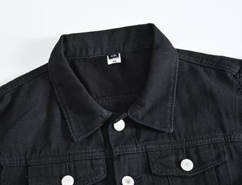 Crna denim vesta za muškarce, casual bez rukava, za četiri sezone
