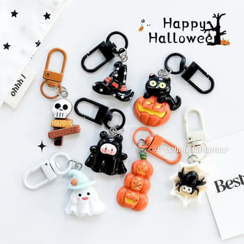 Kreativan Halloween privjesak za ključeve: crna mačka, tikva, duh i pauk – sladak dodatak za torbu, poklon najboljoj prijateljici